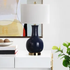 NAVY BLUE CERAMIC PARIS LAMP