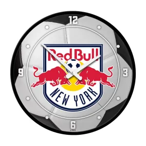 New York Red Bulls: Soccer Ball - Modern Disc Wall Clock
