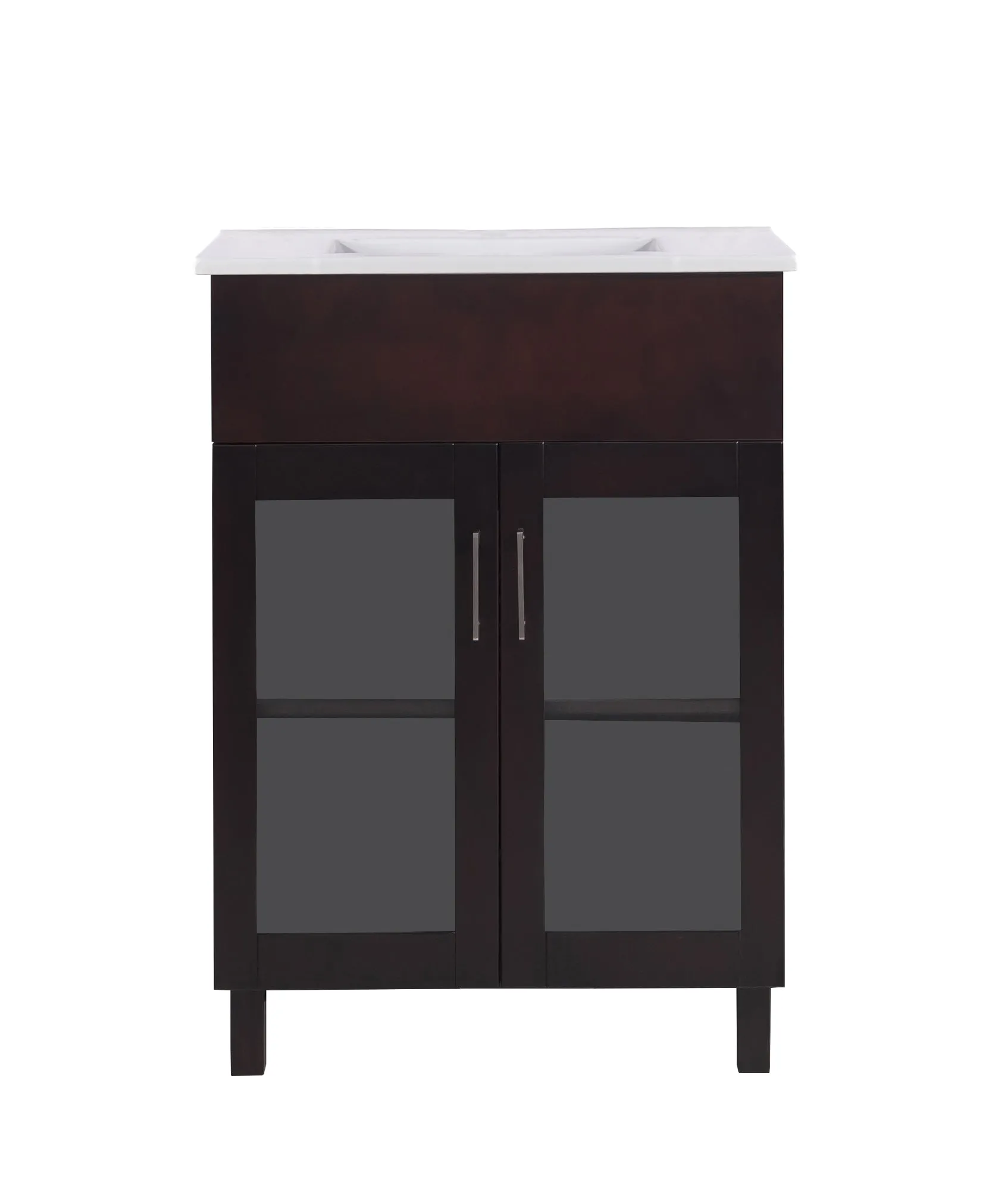 Nova 24" Bathroom Vanity with White Ceramic Basin Countertop
