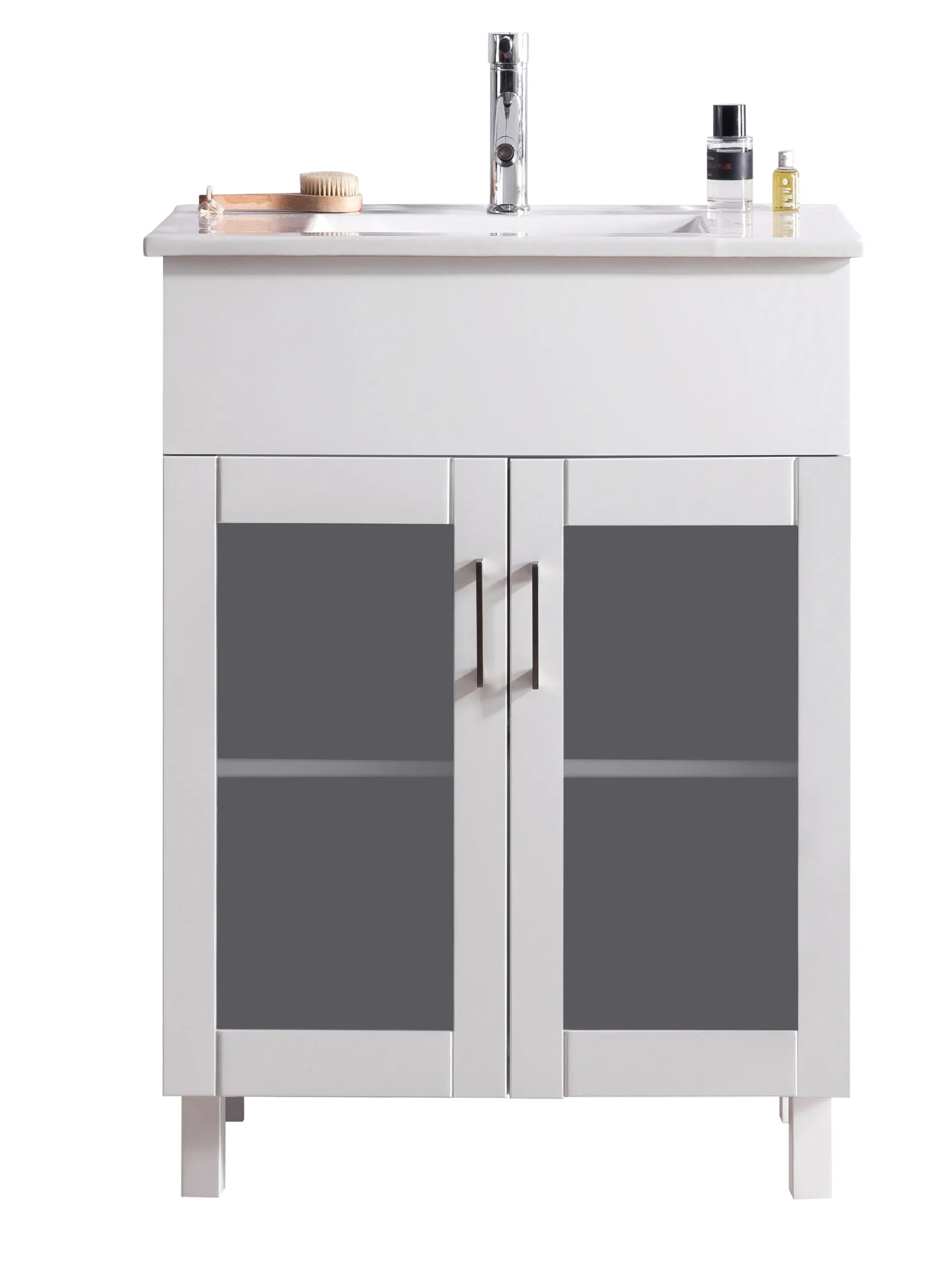 Nova 24" Bathroom Vanity with White Ceramic Basin Countertop