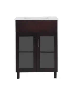 Nova 24" Bathroom Vanity with White Ceramic Basin Countertop