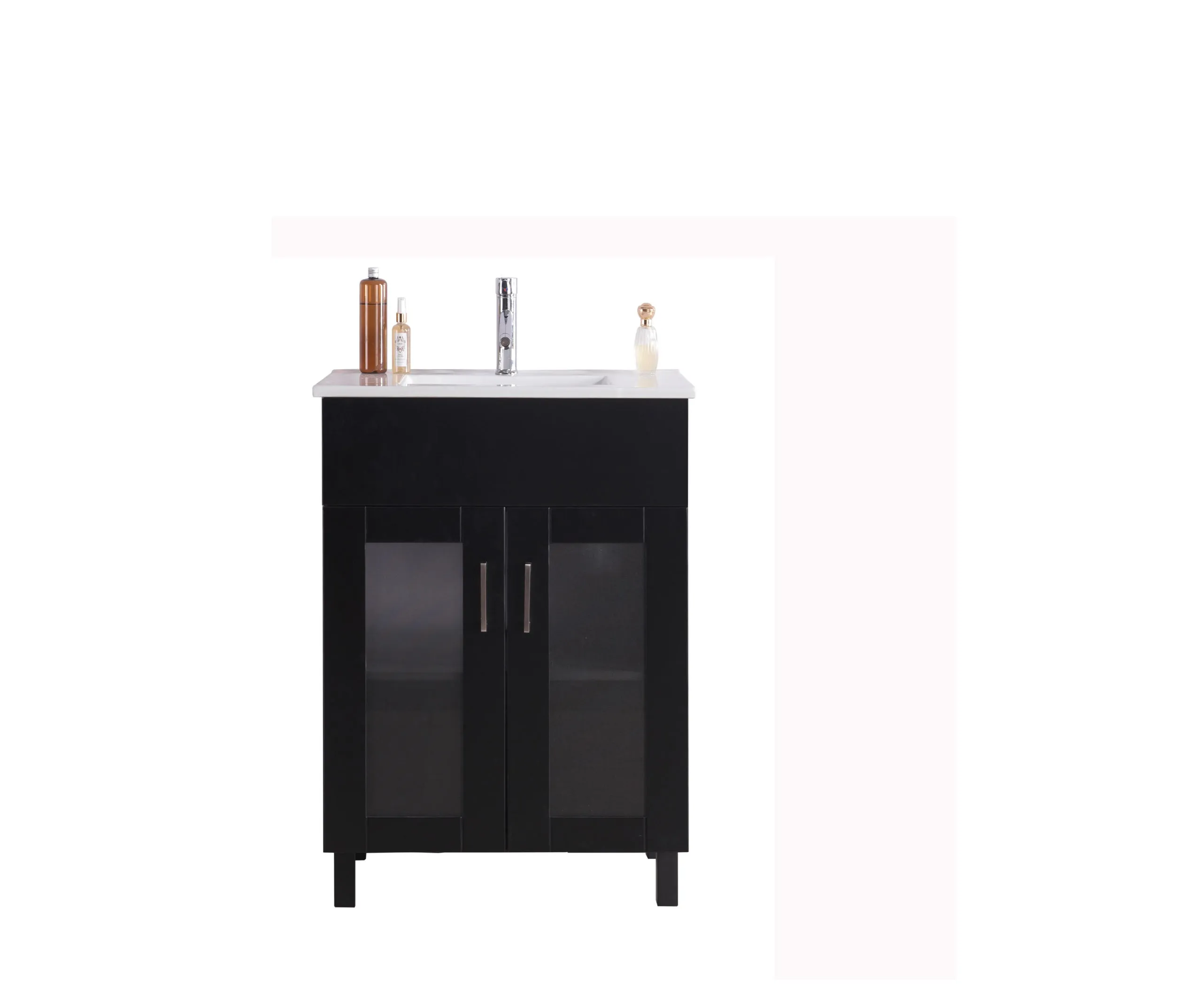 Nova 24" Bathroom Vanity with White Ceramic Basin Countertop