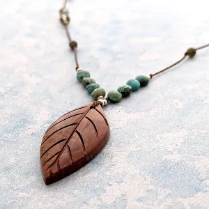 Nymph Jasper Leaf Necklace