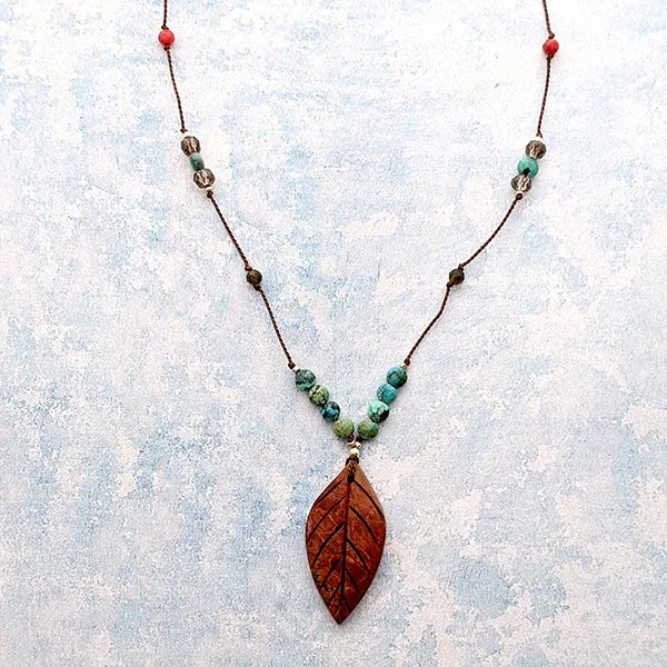 Nymph Jasper Leaf Necklace