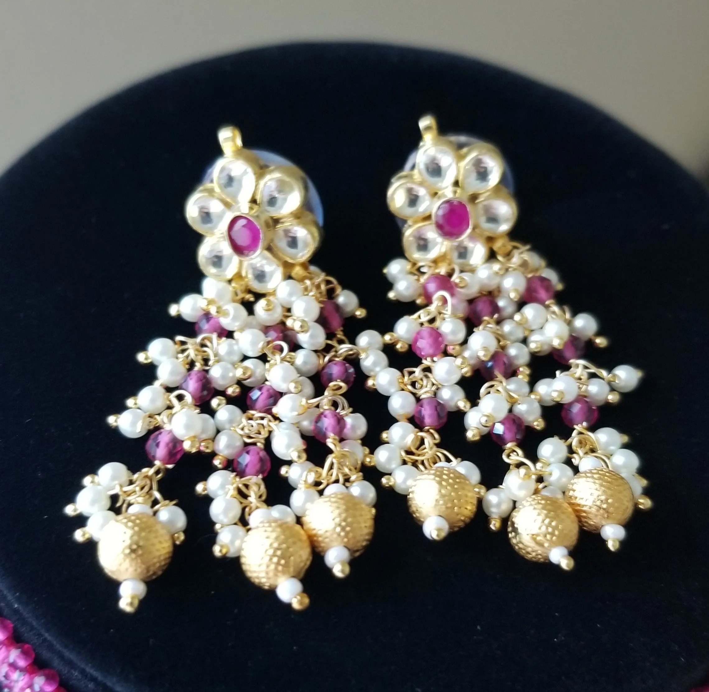 Pachi Kundan Mesh Simple Choker Set