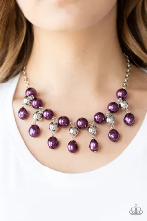 Paparazzi Queen Of The Gala - Purple Pearl Short Necklace