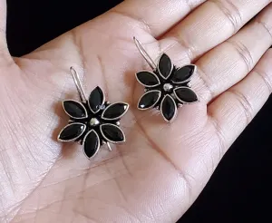 Pavani B German Silver Simple Hook Earrings SB12 Black