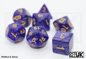 Pearlescent Dice - Purple and Gold