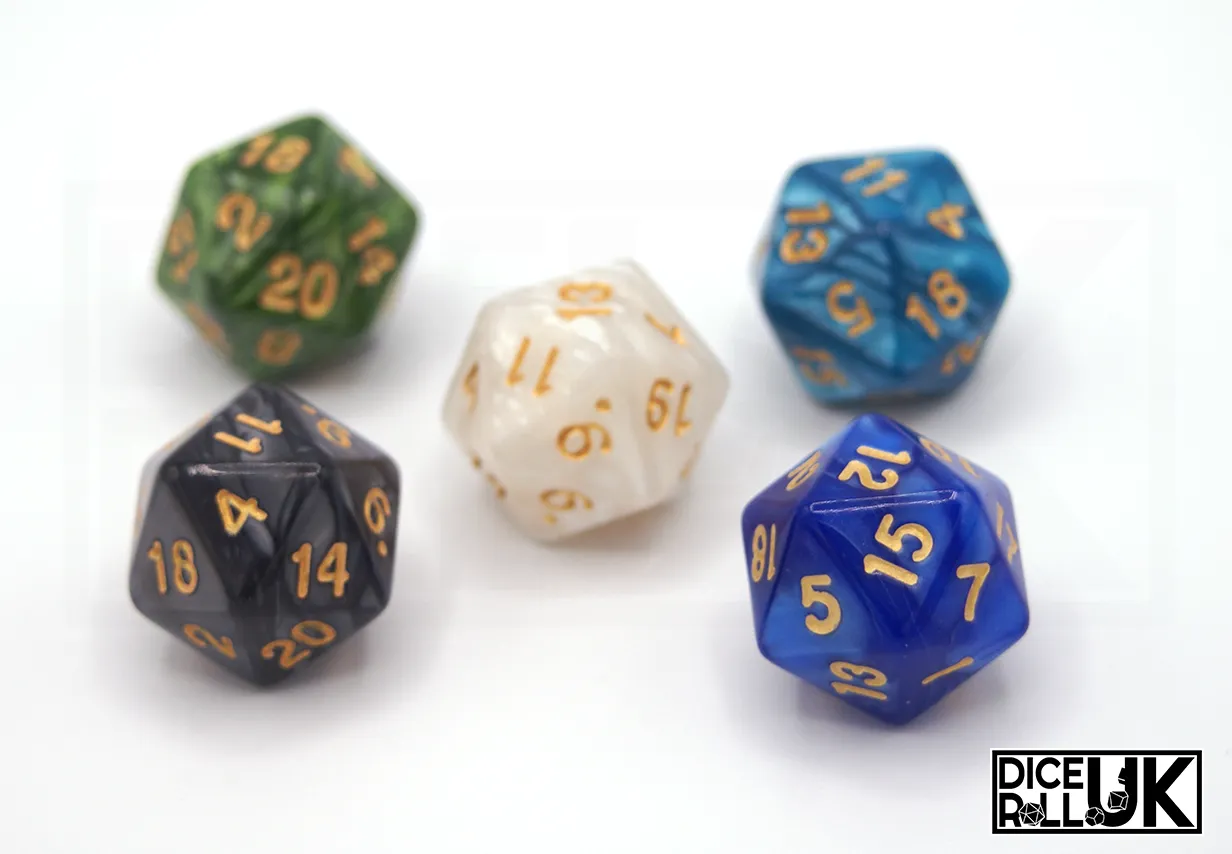 Pearlescent Dice - Purple and Gold