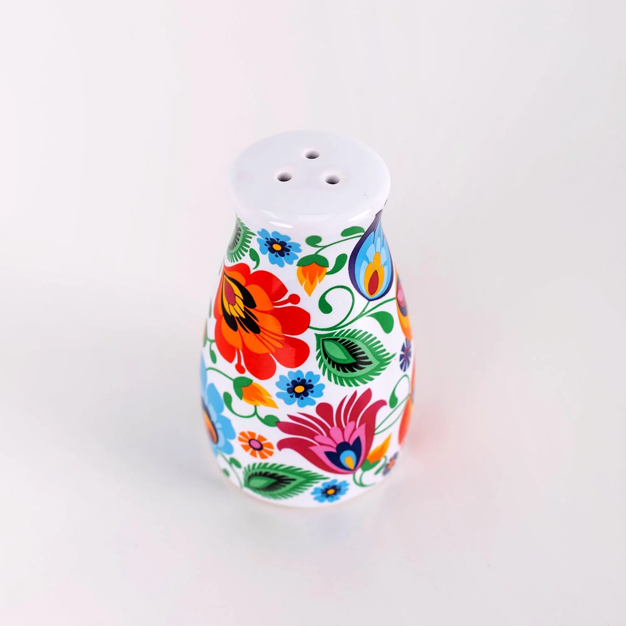 Polish Lowicz Folk Art Salt & Pepper Shaker Set in Box