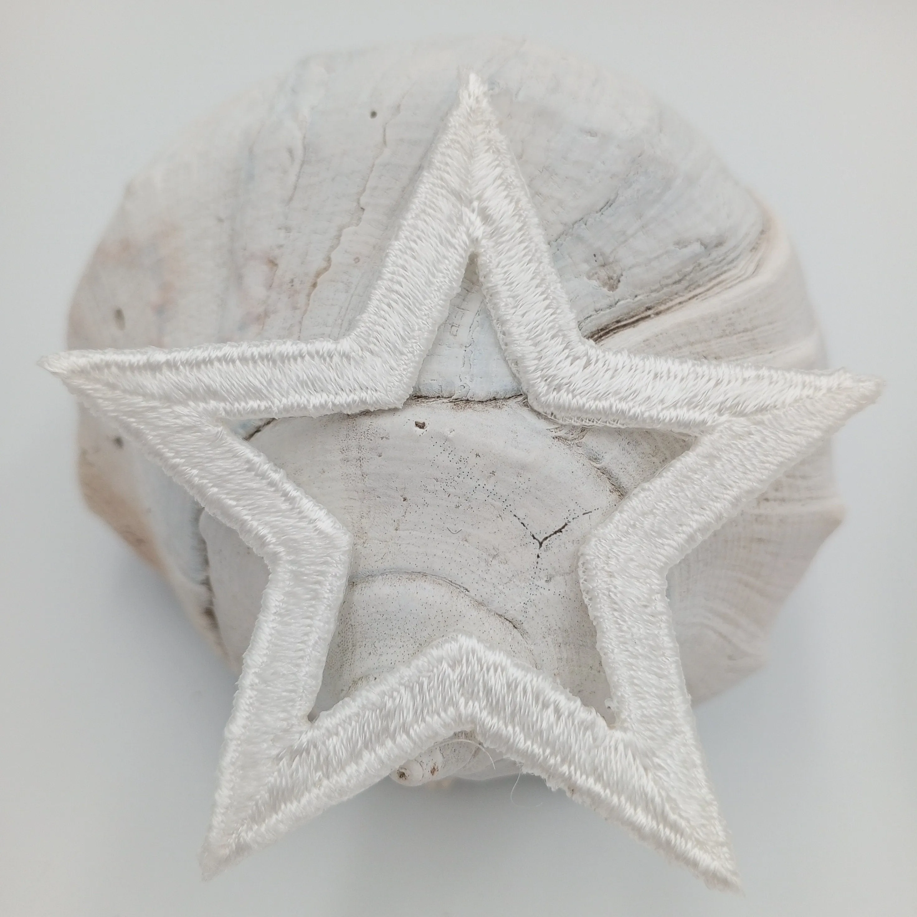 Pure White Star Iron on Patch Embroidery Stars Appliques for Jackets, Jeans, Celestial themed Costumes, Emblem Star Shaped Patch #606