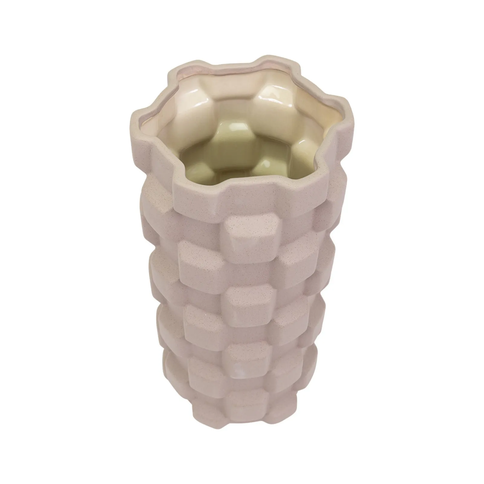 Raised Square Ceramic Vase