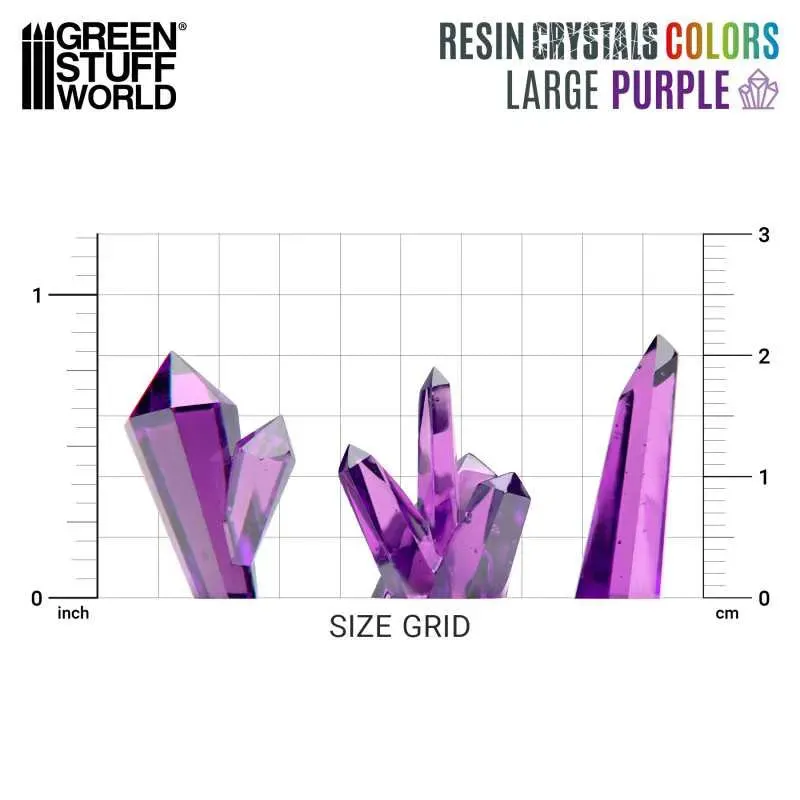 Resin Crystals - Large PURPLE x20