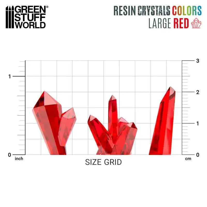Resin Crystals - Large RED x20