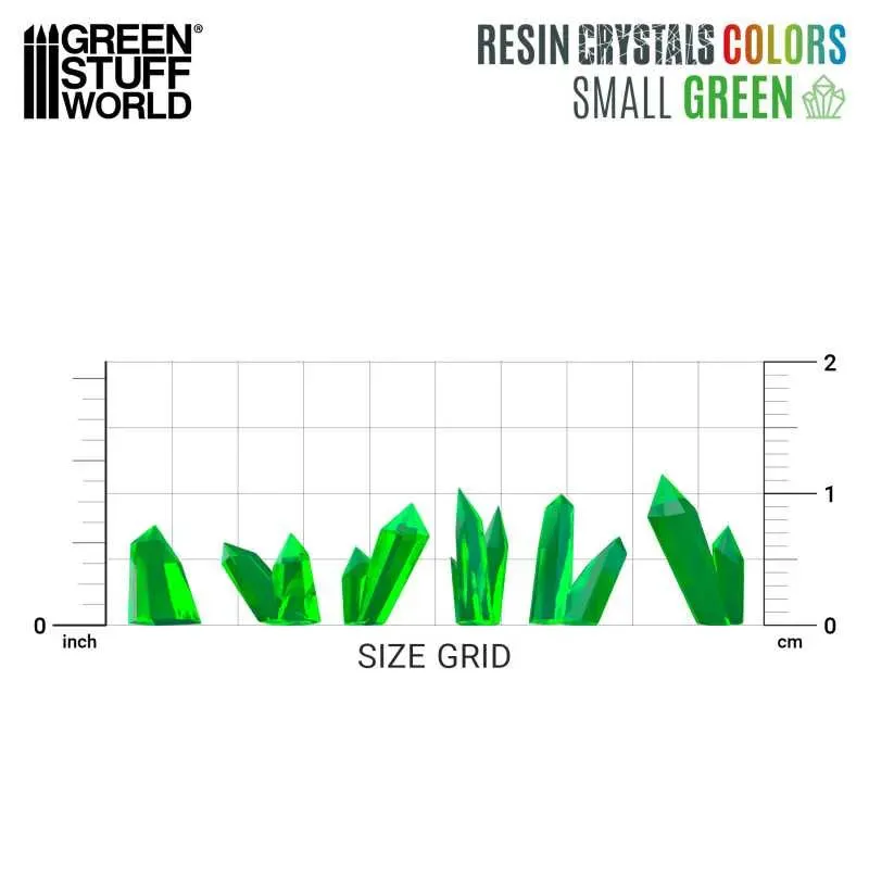 Resin Crystals - Small GREEN x80