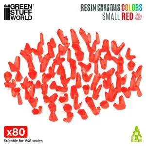 Resin Crystals - Small RED x80