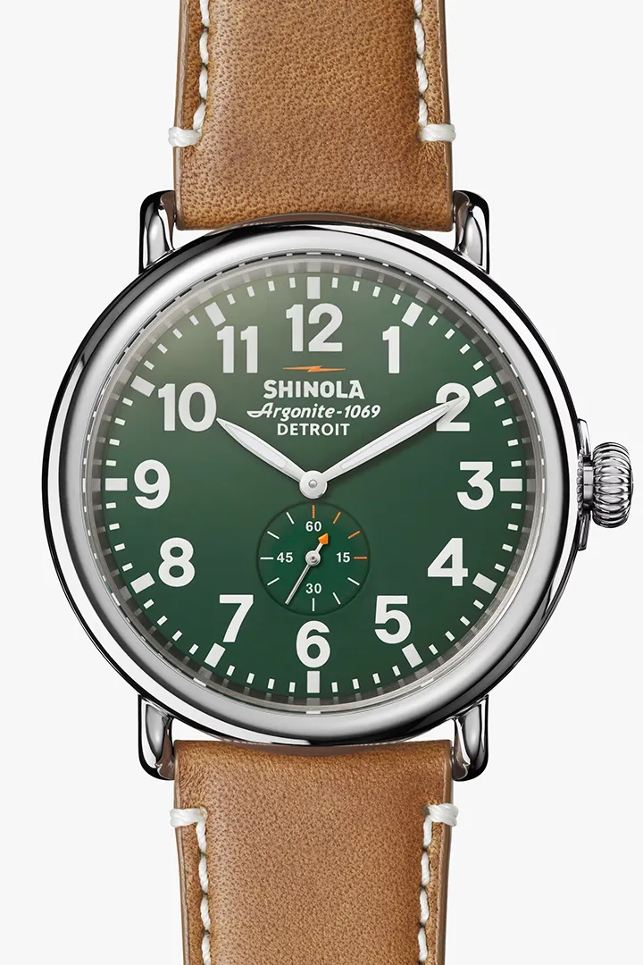RUNWELL 47MM GREEN SHINOLA WATCH