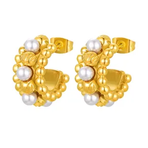Sadaf / Earrings Pearl Gold