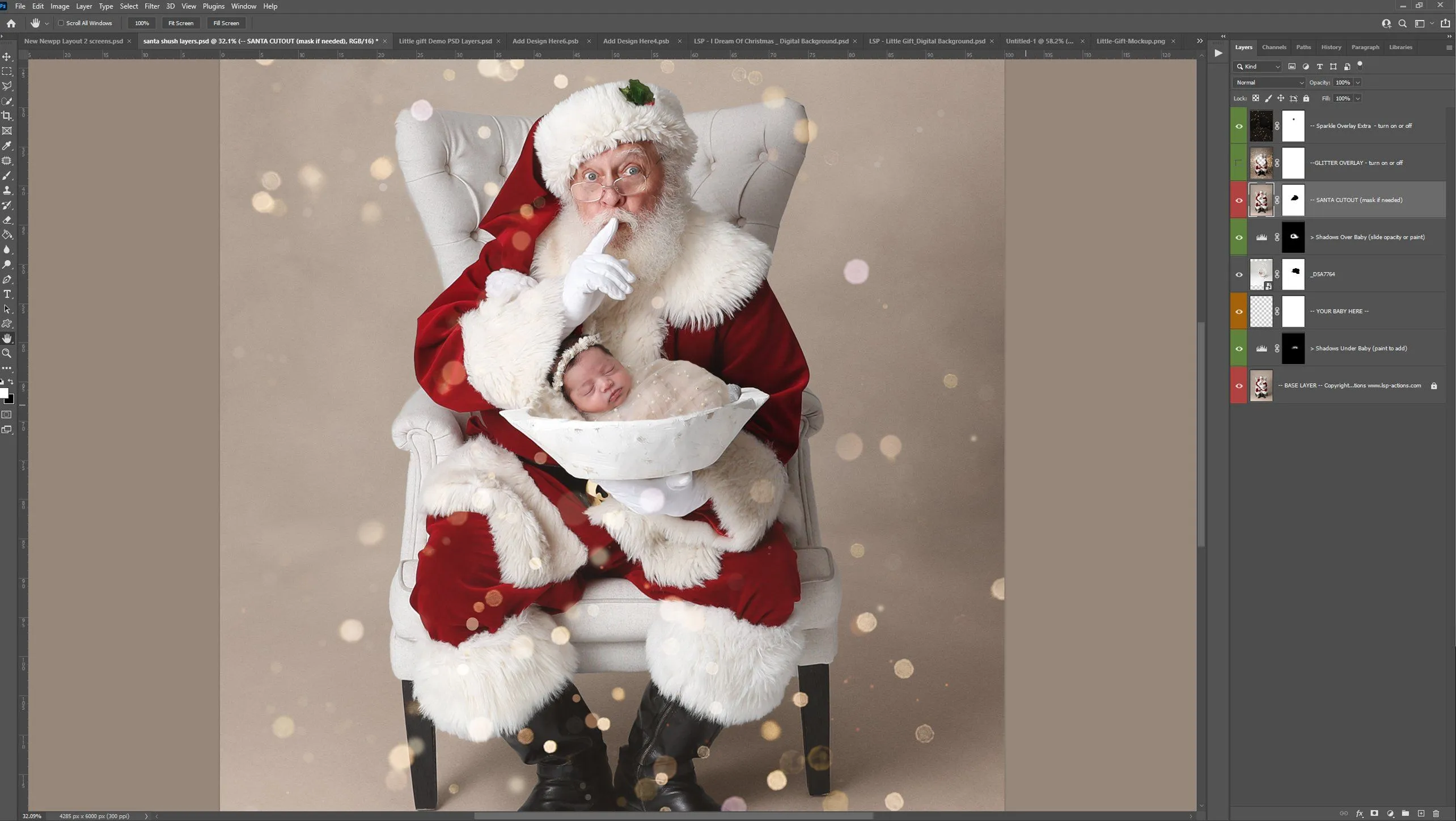 Santa Shush (Ana Brandt Digital)