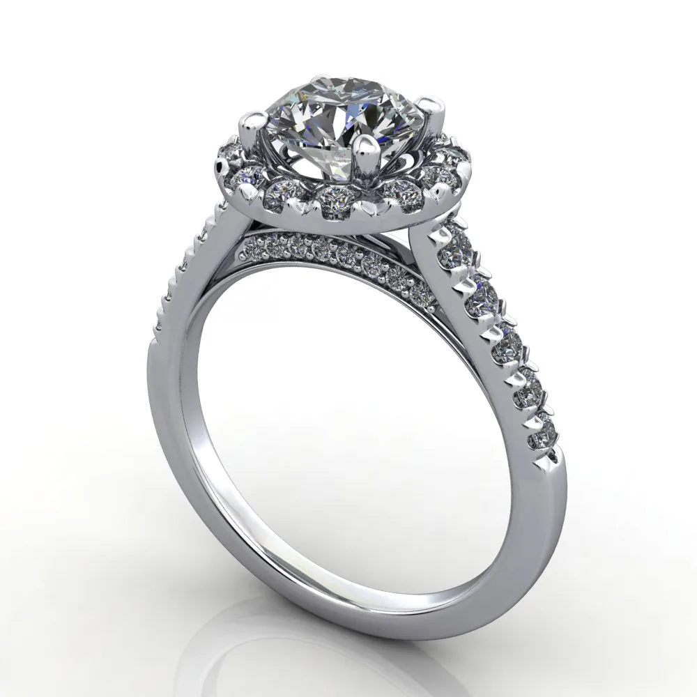 Scarlett Halo French-Set Engagement Ring (setting only)