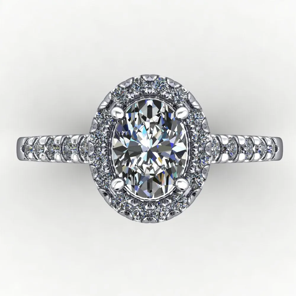 Scarlett Halo French-Set Engagement Ring (setting only)