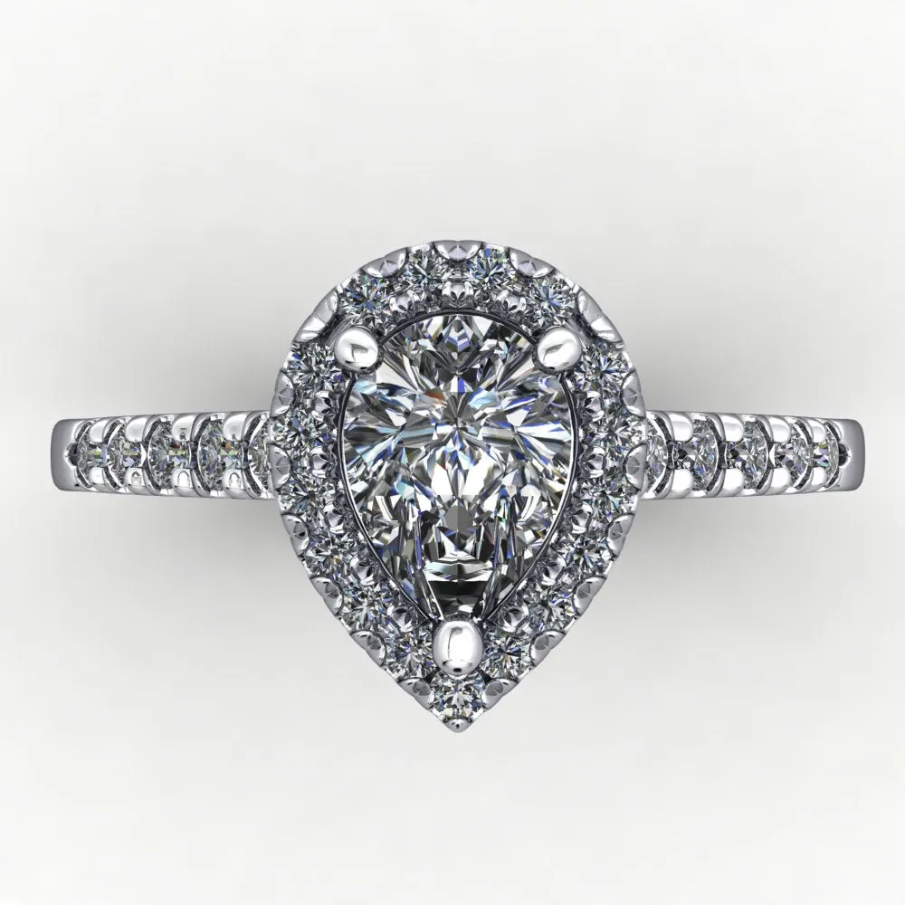 Scarlett Halo French-Set Engagement Ring (setting only)