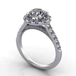 Scarlett Halo French-Set Engagement Ring (setting only)
