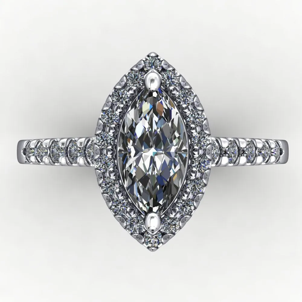 Scarlett Halo French-Set Engagement Ring (setting only)
