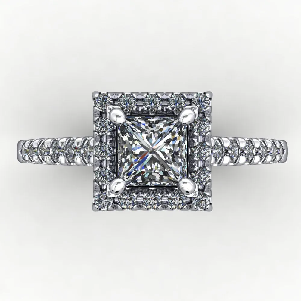 Scarlett Halo French-Set Engagement Ring (setting only)