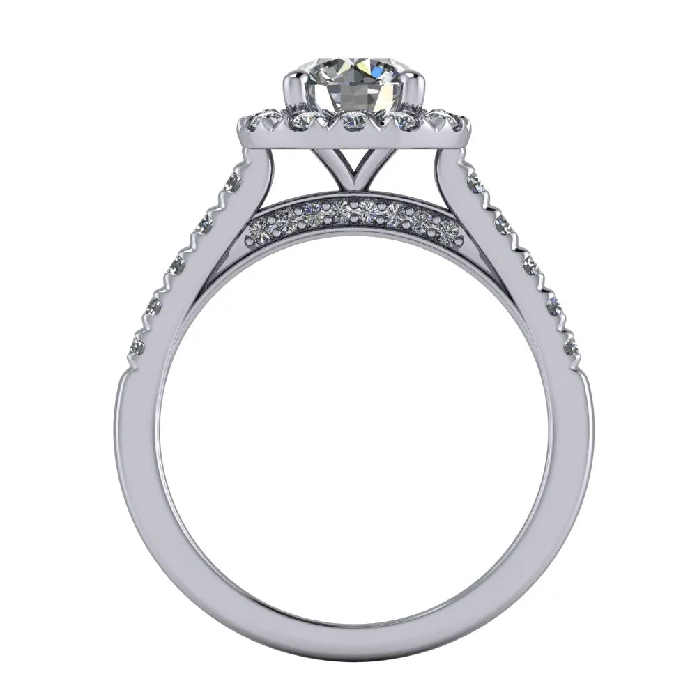 Scarlett Halo French-Set Engagement Ring (setting only)