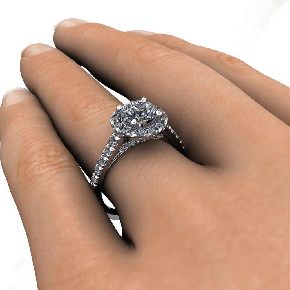 Scarlett Halo French-Set Engagement Ring (setting only)