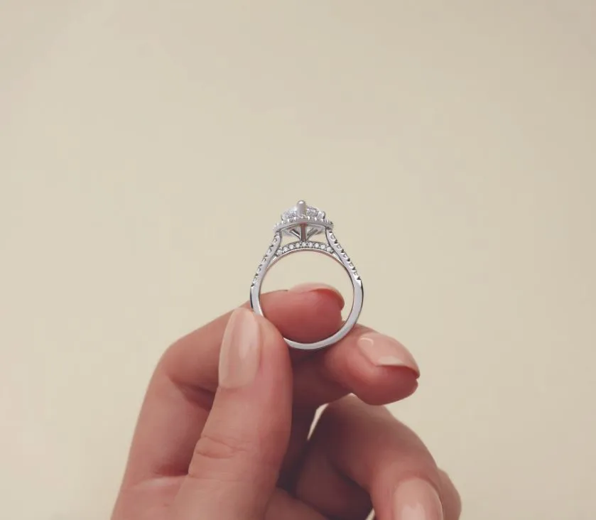 Scarlett Halo French-Set Engagement Ring (setting only)