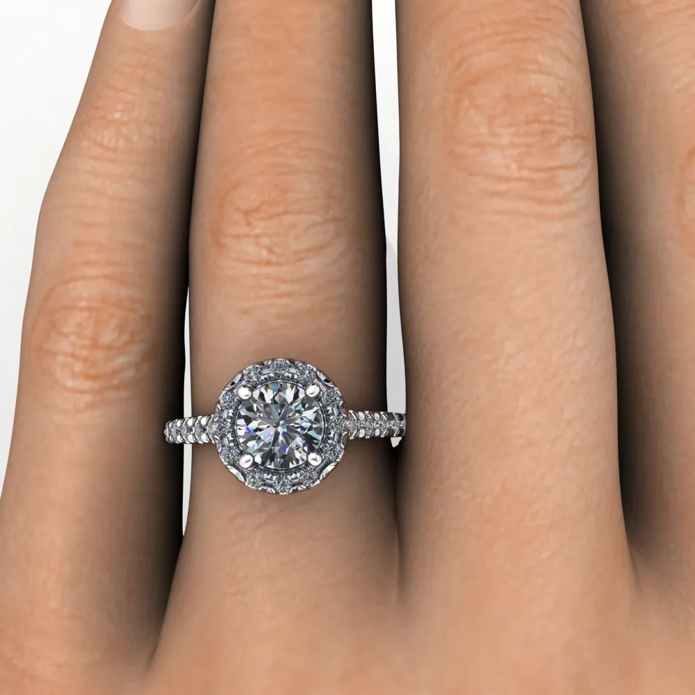 Scarlett Halo French-Set Engagement Ring (setting only)