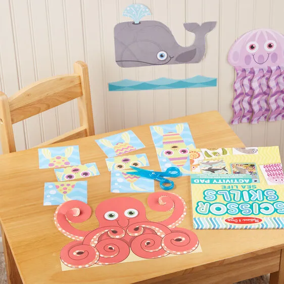 Sea Life Scissor Skills Activity Pad