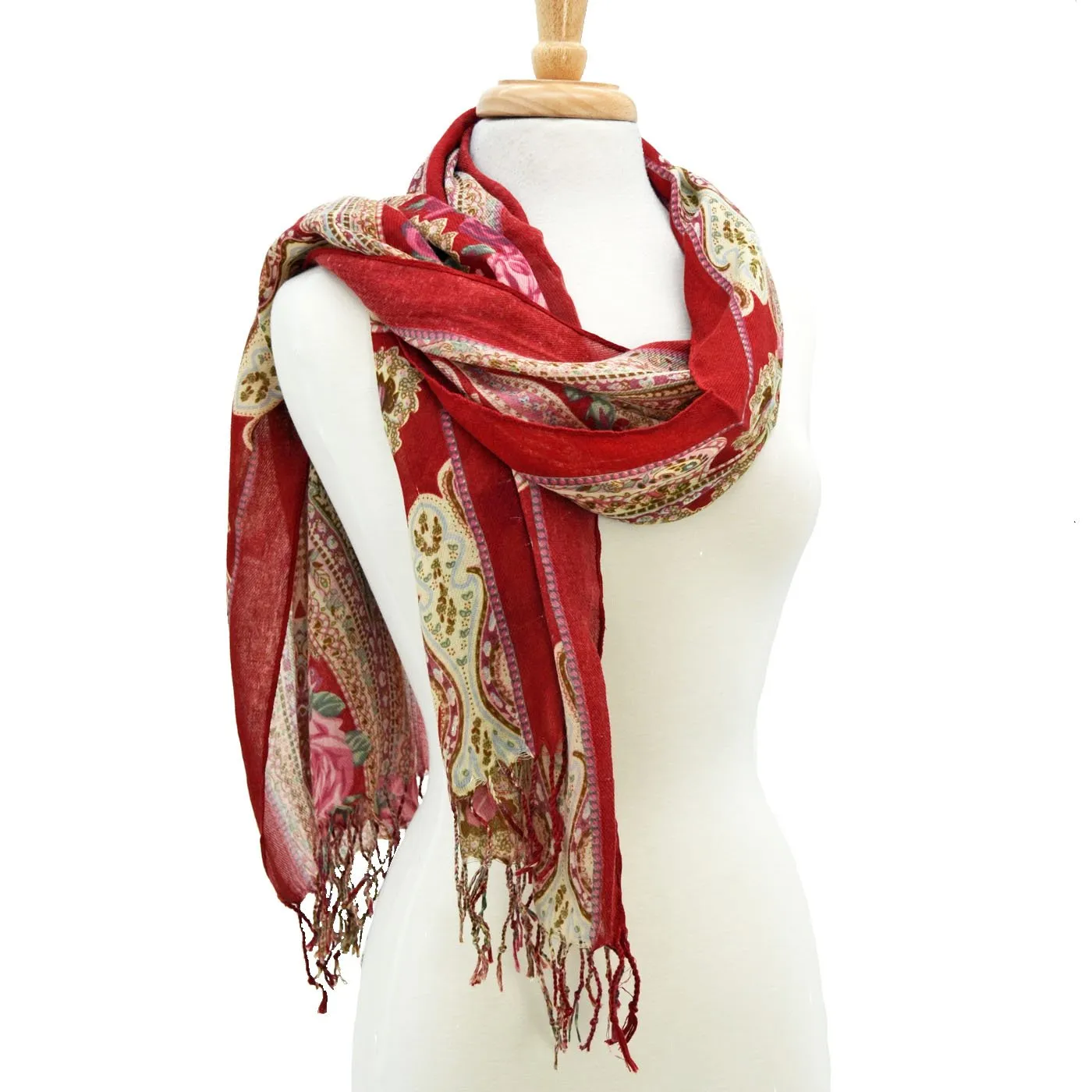Shay Paisley Print Scarf