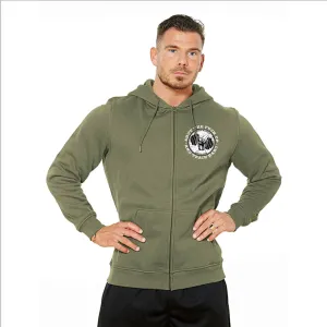 Shut The Fuck Up Zip Hoodie - Washed Green