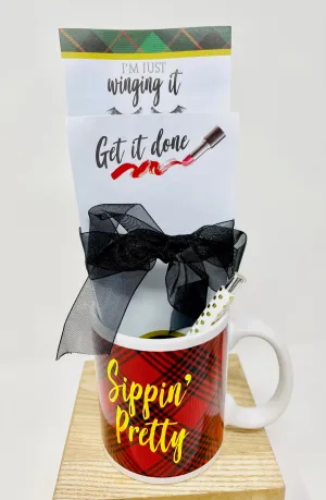 Sippin' Pretty Ceramic Mug and Stationery Set