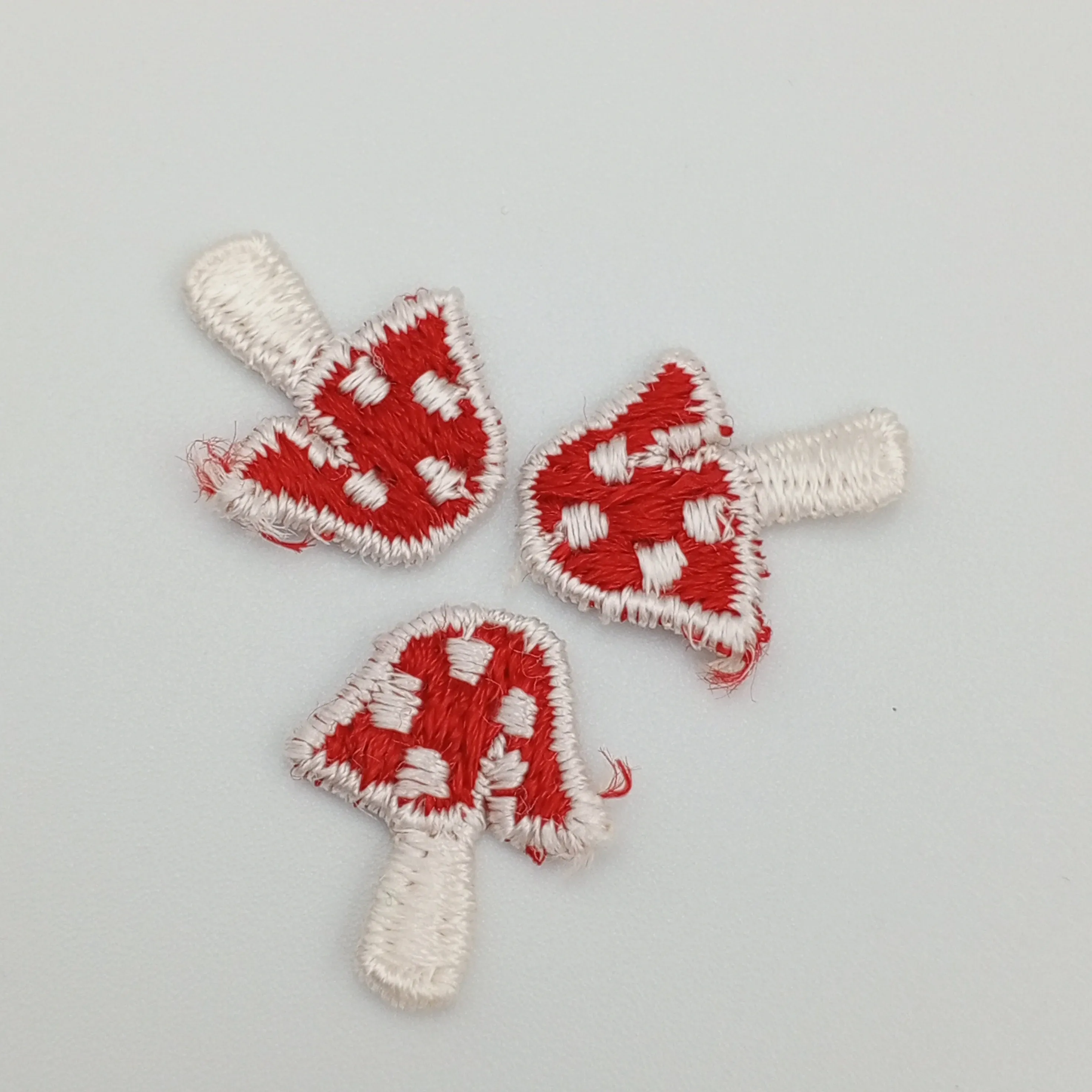 Small VINTAGE Little Mushrooms appliques sewing cute tiny red mushroom Patches #364