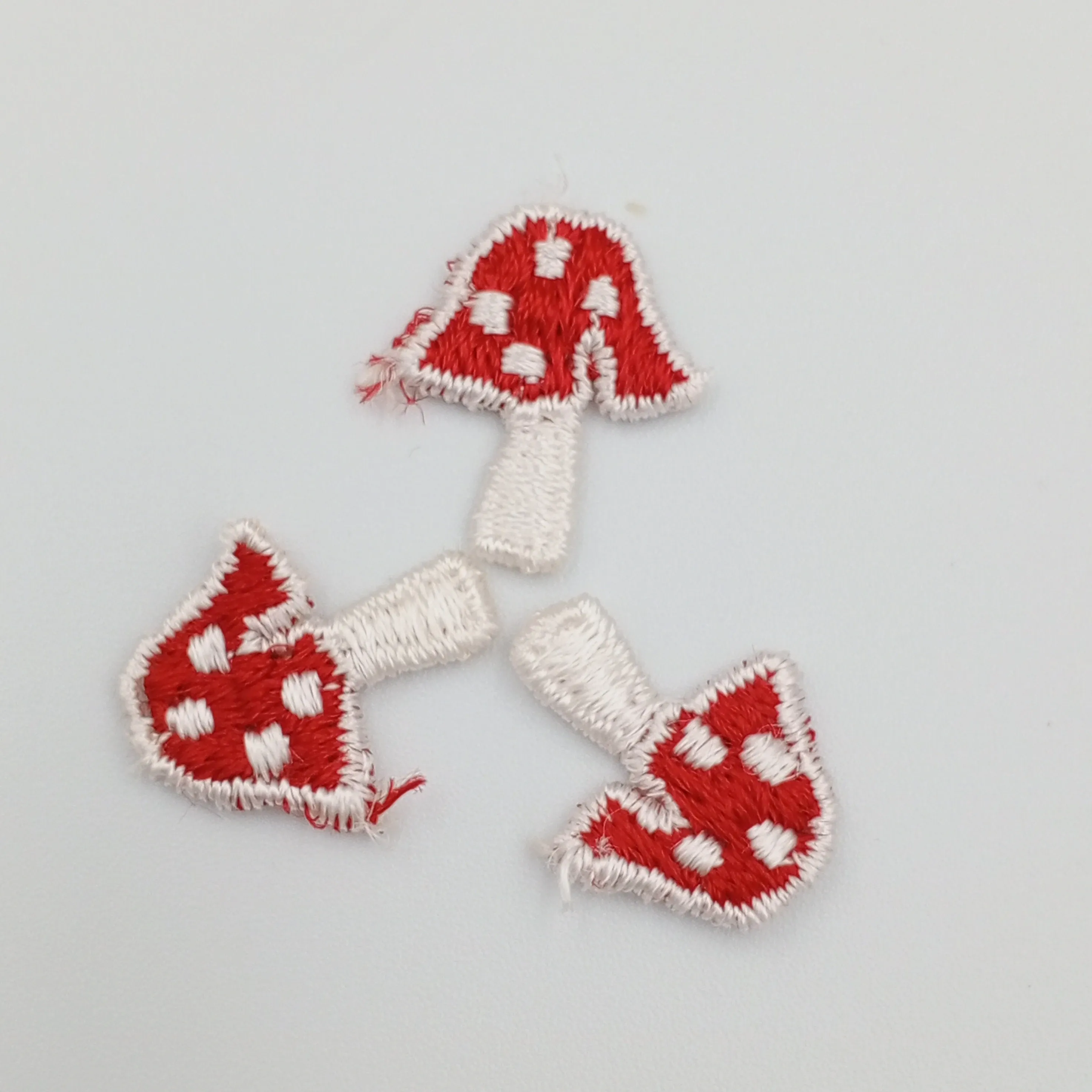 Small VINTAGE Little Mushrooms appliques sewing cute tiny red mushroom Patches #364