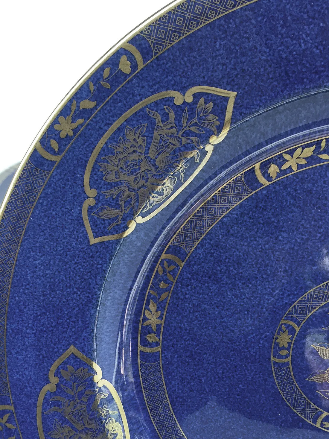 SOLD Wedgwood Bone China Set of 18 Powder-Blue Ground Chinoiserie Dinner Plates, circa 1930