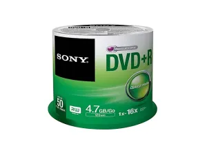 Sony 50 Dpr47 Sp Paquete De 50 Discos Dvd R, 16x 4.7 Gb