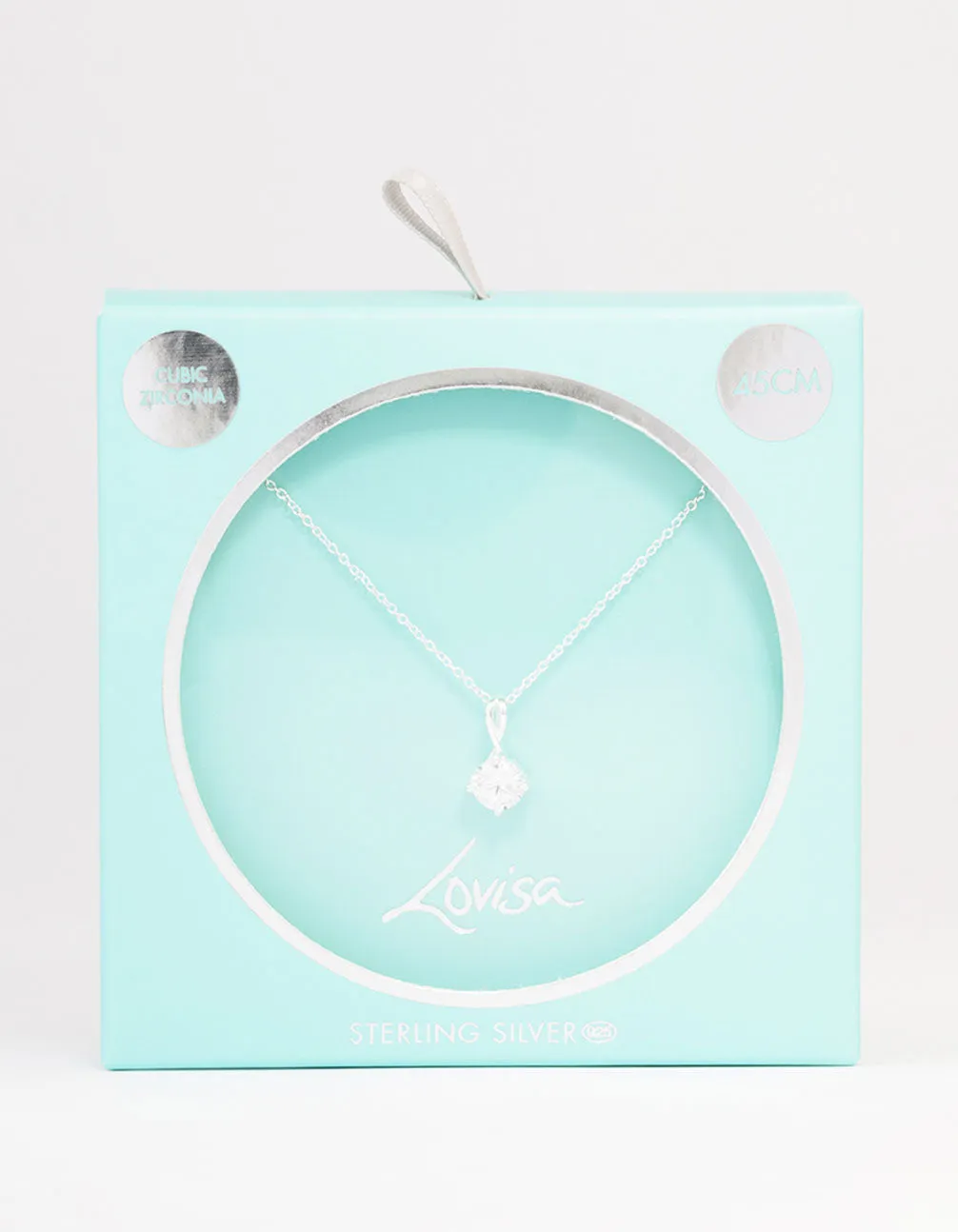Sterling Silver Solitaire Pendant Necklace