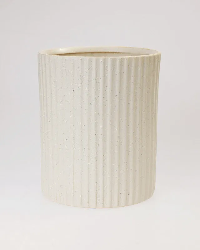 Stripe Ceramic Waste Basket