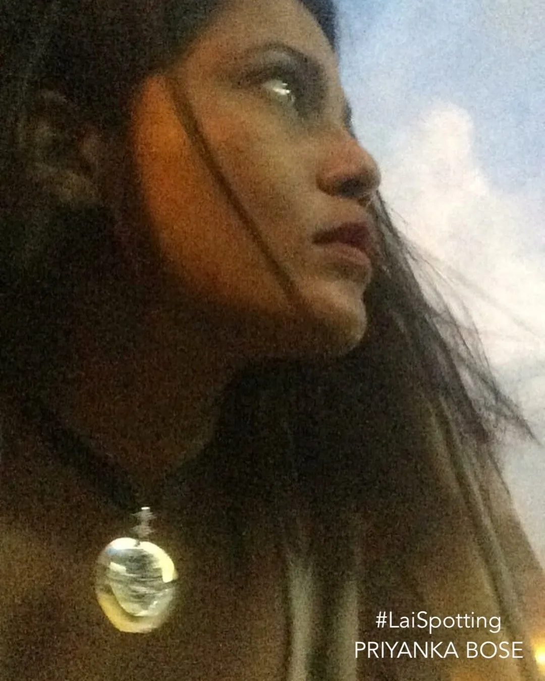 Stunning neck choker with bi-metal goddess amulet