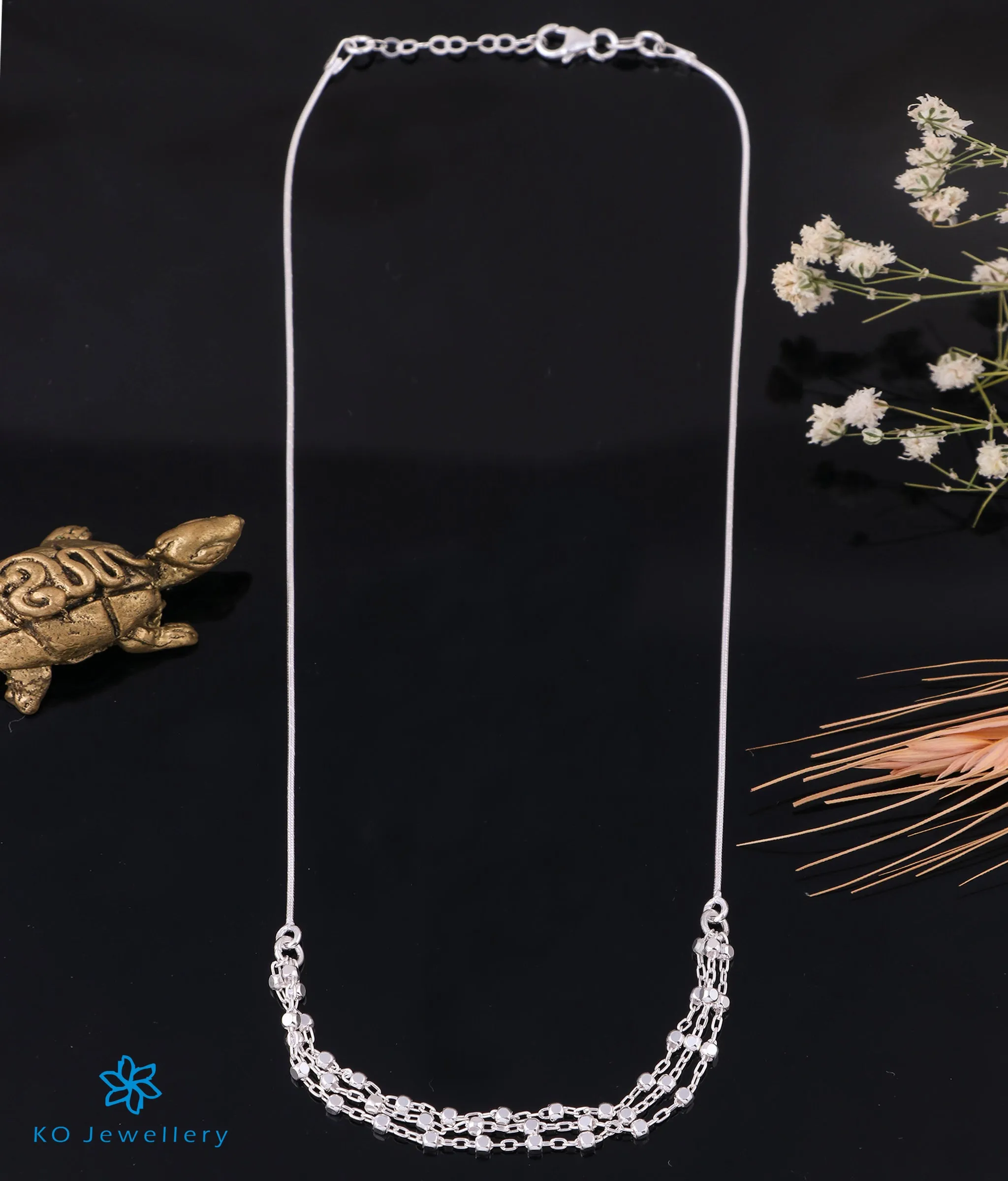 The Rutva Silver Layered Necklace
