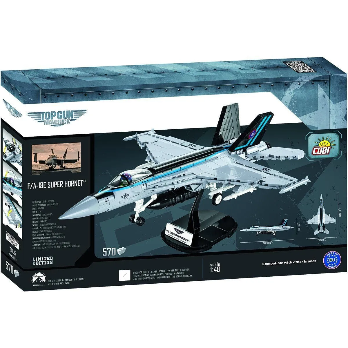Top Gun F/A-18E Super Hornet Limited Edition 570pc Set Cobi Blocks