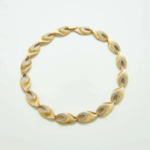 Vintage Pave Link Statement Necklace