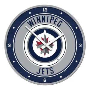 Winnipeg Jets: Modern Disc Wall Clock