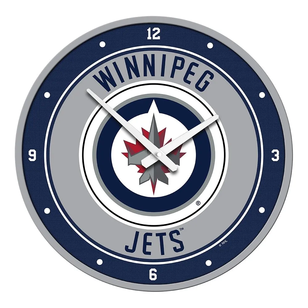 Winnipeg Jets: Modern Disc Wall Clock