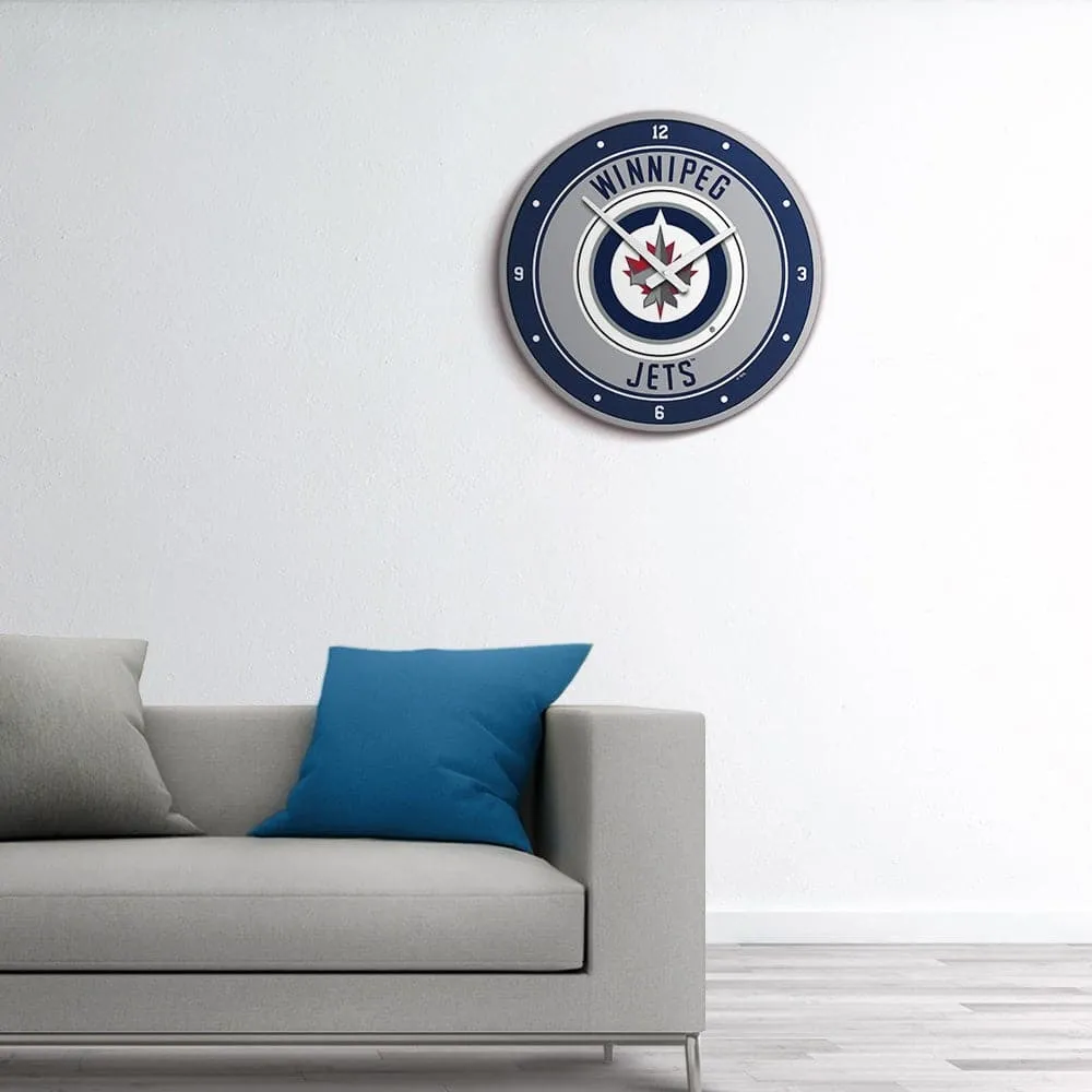 Winnipeg Jets: Modern Disc Wall Clock